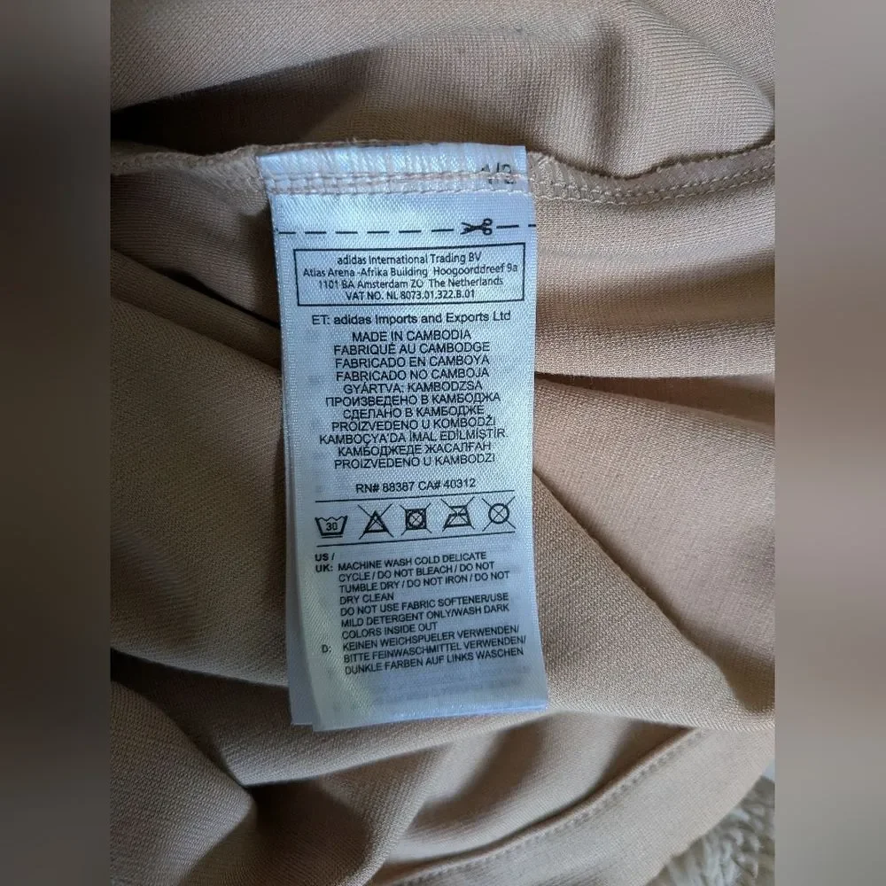 Adidas tan 3 stripe raglan dress